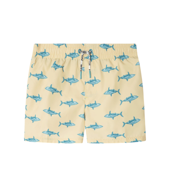 Pepe Jeans para niño. PBB100007 Bañador Shark amarillo (14años= 164cm), Beachwear, Poliéster, moda infantil