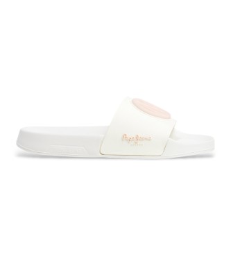 Pepe Jeans para mujer. PLS70159 Chanclas Slider Brand beige (39), Plano, Ninguno, Beachwear