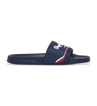 Pepe Jeans para hombre. PMS70160 Chanclas slider clásicas marino (41), Plano, Ninguno, Casual, Beachwear