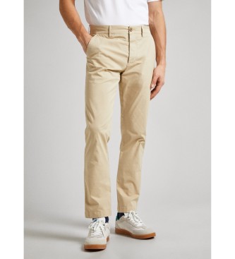 Pepe Jeans para hombre. PM211699 Pantalón Slim Chino 2 beige (32), Casual, Algodón