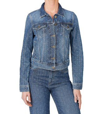 Pepe Jeansvoor vrouwen. PL40243044F0 Blauw Slank Jasje (S), Casual, Katoen, Denim