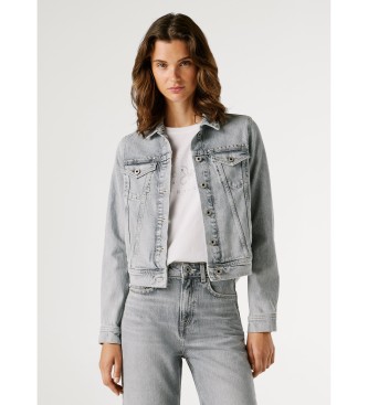 Pepe Jeans para mujer. PL40243048VA Chaqueta Slim azul grisáceo (XL), Casual, Algodón