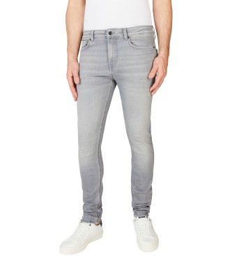 Pepe Jeans para hombre. PM20839888AA Jeans Slim Hatch gris (36/30), Casual, Algodón, Denim