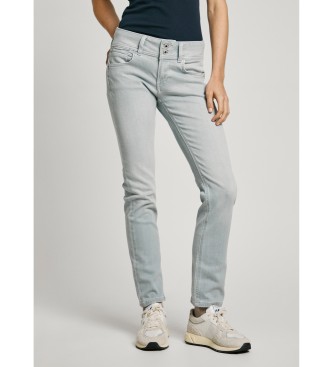 Pepe Jeans para mujer. PL204729UI7 Jeans en fit slim Venus gris (30/30), Casual, Algodón, Denim