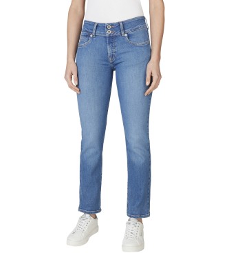 Pepe Jeans para mujer. PL2050874FB Jeans Slim Gen Push Up azul (26/30), Casual, Algodón, Denim