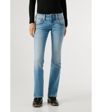 Pepe Jeans para mujer. PL20415982VC Jeans Slim Iconic Gen azul (24/30), Casual, Algodón, Denim