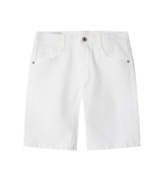 Pepe Jeans para niño. PB80000231CA Pantalón corto Slim Hatcher blanco (6Años= 104cm), Casual, Algodón, moda infantil