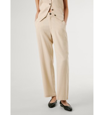 Pepe Jeans para mujer. PL211840 Pantalón Stella beige (S), Casual, Viscosa
