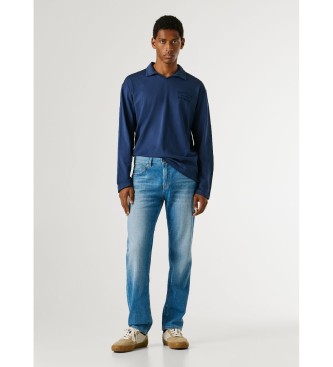 Pepe Jeans para hombre. PM20845333AB Pantalones Straight Jeans Cash Summer azul (40/32), Casual, Algodón, Denim