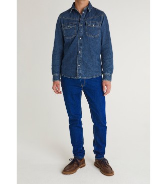 Pepe Jeans para hombre. PM20845664CB Pantalón Stanley Azul (34/32), Casual, Algodón