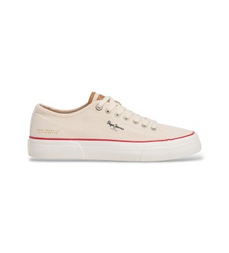 Pepe Jeans para hombre. PMS300017 Zapatillas Taylor Original beige (41), Tela, Plano, Cordones, Casual