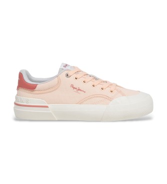 Pepe Jeans para mujer. PLS300017 Zapatillas Taylor Basic naranja (39), Tela, Plano, Cordones, Casual, Coral