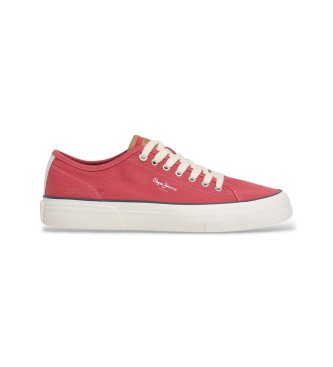 Pepe Jeans para hombre. PMS300016 Zapatillas Taylor Match rojo (44), Plano, Cordones, Casual