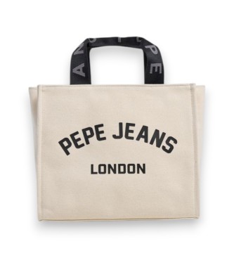 Pepe Jeans para mujer. PL0300175 Bolso Trisha beige (OSFA), Blanco, Casual, Algodón