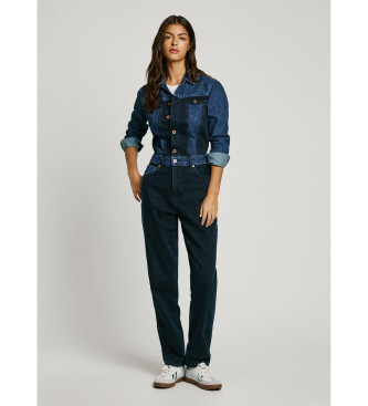 Pepe Jeans para mujer. PL230508 Mono Valerie azul (S), Casual, Algodón, Manga larga, Sostenible