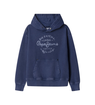 Pepe Jeans para niño. PB5800061 Sudadera Vernon marino (10años= 140cm), Azul, Casual, Algodón, Manga corta, moda infantil