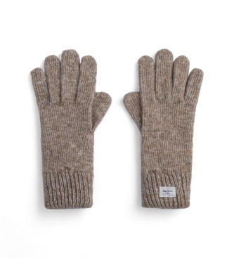 Pepe Jeans para mujer. PL080148 Guantes Wallis marrón (OSFA), Casual, Poliéster