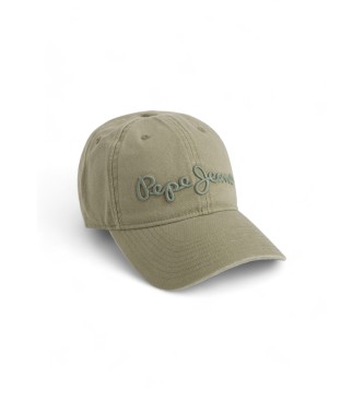 Pepe Jeans para hombre. PM040547 Gorra Warren C verde (OSFA), Casual, Algodón