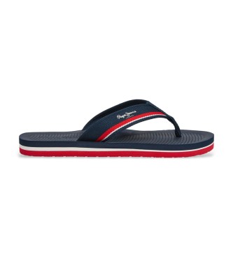 Pepe Jeans para hombre. PMS700021 Chanclas West Boat marino (43), Plano, Ninguno, Beachwear
