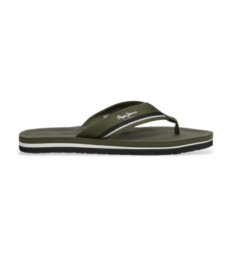 Pepe Jeans para hombre. PMS700021 Chanclas West Boat verde (43), Plano, Ninguno, Beachwear