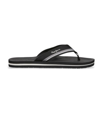 Pepe Jeans para hombre. PMS700021 Chanclas West Boat negro (41), Plano, Ninguno, Beachwear