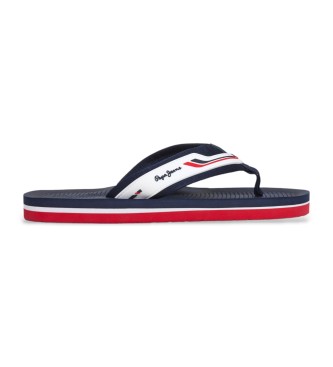 Pepe Jeans para hombre. PMS70162 Chanclas West Club blanco (46), Plano, Ninguno, Beachwear