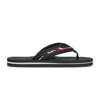 Pepe Jeans para hombre. PMS70162 Chanclas West Club negro (43), Plano, Ninguno, Beachwear