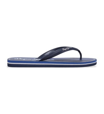 Pepe Jeans para hombre. PMS70164 Chanclas Whale Boat marino (43), Plano, Ninguno, Beachwear