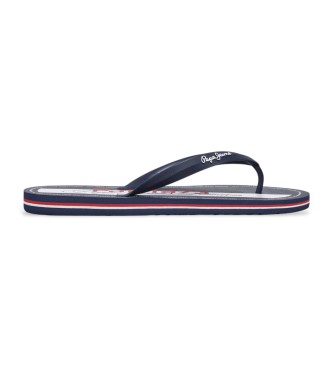 Pepe Jeans para hombre. PMS70165 Chanclas Whale Club marino (40), Plano, Ninguno, Beachwear