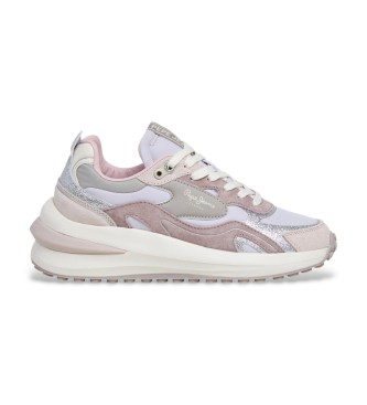 Pepe Jeans para mujer. PLS600044 Zapatillas Winslow Glit lila (36), 3 a 5cm, Cordones, Casual