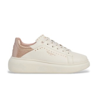 Para mujer. PLS000015 Zapatillas Yara Choice (37), Piel, Beige, Plano, Cordones, Casual