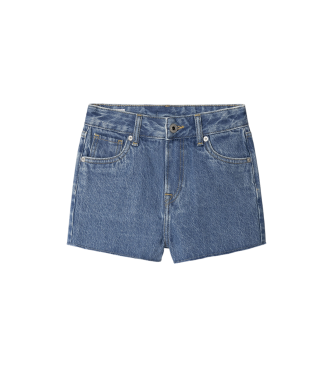 Pepe Jeans para niña. PG800870IS1 Short A-Line Hw azul (10años= 140cm), Casual, Algodón, Denim, moda infantil