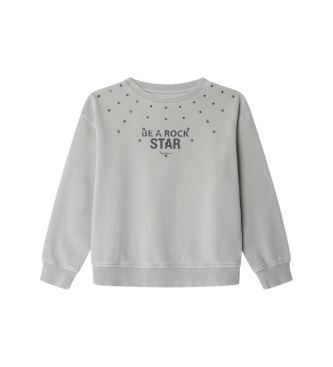 Pepe Jeans para niña. PG5800009 Sudadera Addy gris (12años= 152cm), Casual, Algodón, moda infantil