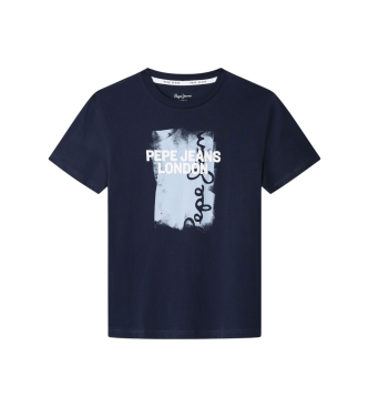 Pepe Jeans para niño. PB503978 Camiseta Alex marino (16años= 176cm), Casual, Algodón, Manga corta, moda infantil