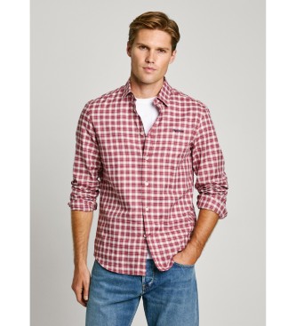 Pepe Jeans para hombre. PM308851 Camisa Alfred rojo (L), Casual, Algodón, Manga larga