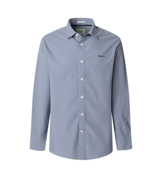 Pepe Jeans para hombre. PM308827 Camisa Alonso azul (L), Casual, Algodón, Manga larga, Sostenible