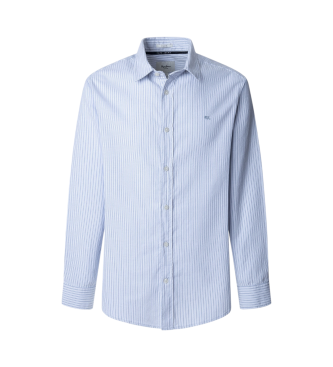 Pepe Jeans para hombre. PM308849 Camisa Alvin azul (M), Casual, Algodón, Manga larga