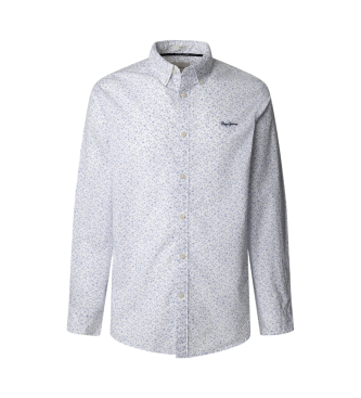 Pepe Jeans para hombre. PM308826 Camisa Anson blanco (XL), Casual, Algodón, Manga larga