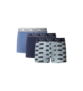 Pepe Jeans para hombre. PMU11175 Set de 3 bóxers en tejido de jersey de algodón elástico multicolor (S), Homewear