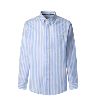Pepe Jeans para hombre. PM308850 Camisa Aran azul (XL), Casual, Algodón, Manga larga, Sostenible