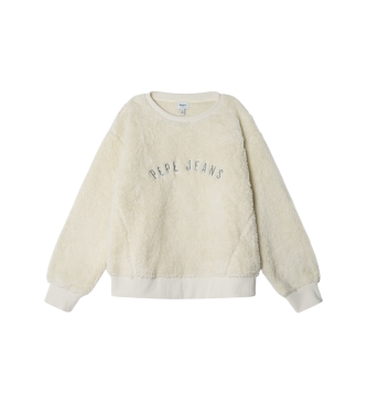 Pepe Jeans para niña. PG5800002 Sudadera Aurora beige (12años= 152cm), Casual, Poliéster, moda infantil
