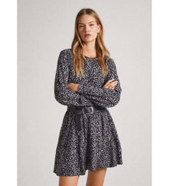 Pepe Jeans para mujer. PL953445 Vestido Azalea negro (L), Casual, Viscosa, Manga larga