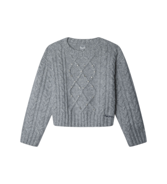 Pepe Jeans para niña. PG7000010 Jersey Baela gris (14años= 164cm), Casual, Algodón, moda infantil