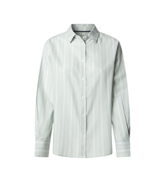 Pepe Jeans para mujer. PL3051405 Camisa Bain verde (S), Casual, Algodón, Manga larga