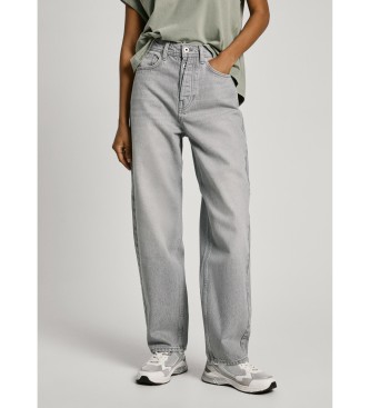 Pepe Jeans para mujer. PL204739UI2 Jeans Barrel Uhw gris (27/30), Casual, Algodón, Denim, Algodón Orgánico, Sostenible