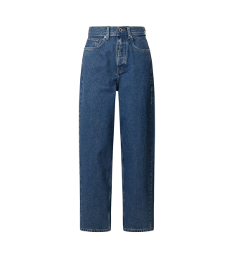 Pepe Jeans para mujer. PL204739IB7 Jeans tipo barrel Addison azul (26/30), Casual, Algodón, Denim, Sostenible