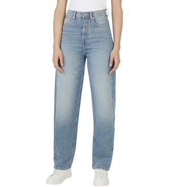 Pepe Jeans para mujer. PL204739MS6 Jeans tipo barrel Addison azul (30/30), Casual, Denim, Sostenible