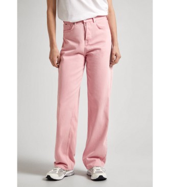 Pepe Jeans para mujer. PL211748 Jeans Barrel rosa (24/30), Casual, Algodón, Sostenible