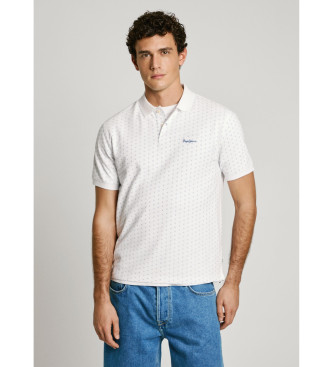 Pepe Jeans para hombre. PM542244 Polo Basil blanco (L), Casual, Algodón, Manga corta, Sostenible