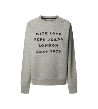 Pepe Jeans para mujer. PL5800011 Sudadera Bel gris (M), Casual, Algodón
